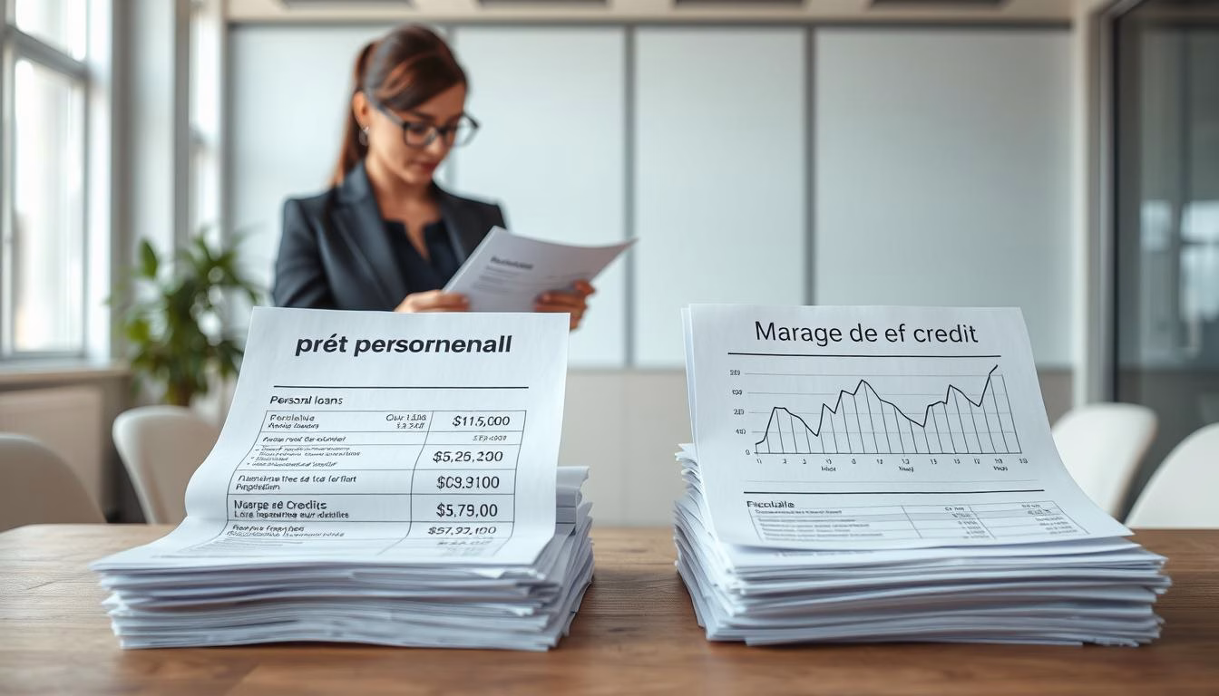 prêt personnel vs marge crédit